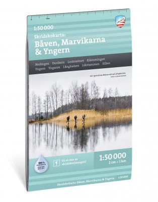 Skridskokarta Båven, Marvikarna & Yngern 1:50 000