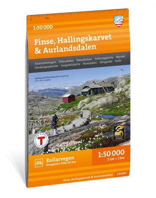 Turkart Finse, Hallingskarvet & Aurlandsdalen 1:50 000