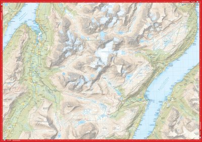 Høyfjellskart Lyngenhalvøya sør 1:25 000