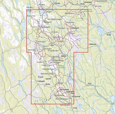 Dalafjällen & Trysil 1:100000