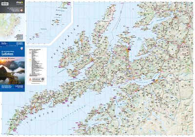 Bil- og turistkart Lofoten 1:250 000