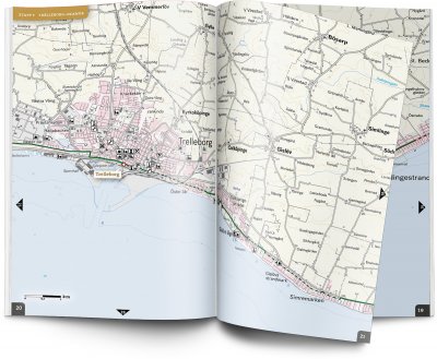 Cykelatlas Sydkustleden 1:50.000