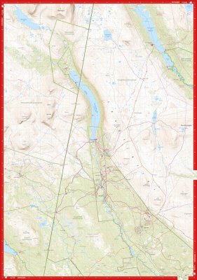 Grövelsjön & Töfsingdalens nationalpark 1:25 000