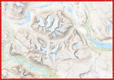 Högalpin karta Ähpar & Rapadalen 1:25.000