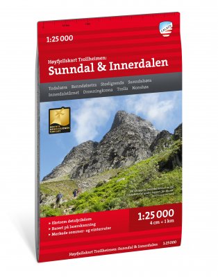 Høyfjellskart Trollheimen: Sunndal & Innerdalen