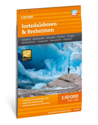 Turkart Jostedalsbreen & Breheimen 1:50.000