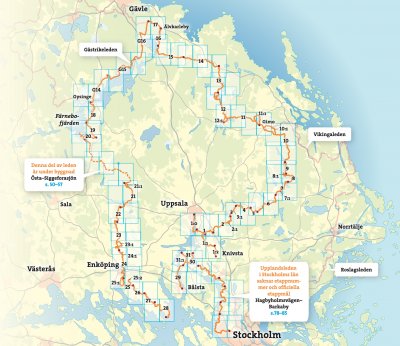 Upplandsleden kartor