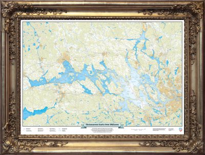 Skrinnarens väggkarta över Mälaren 1:125.000