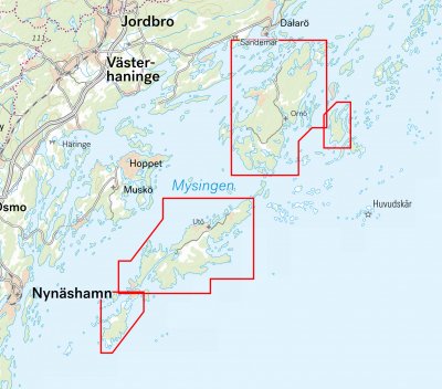 Karta över Utö och Ornö översikt