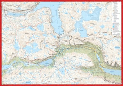 Høyfjellskart Jotunheimen: Tyin & Filefjell 1:25 000